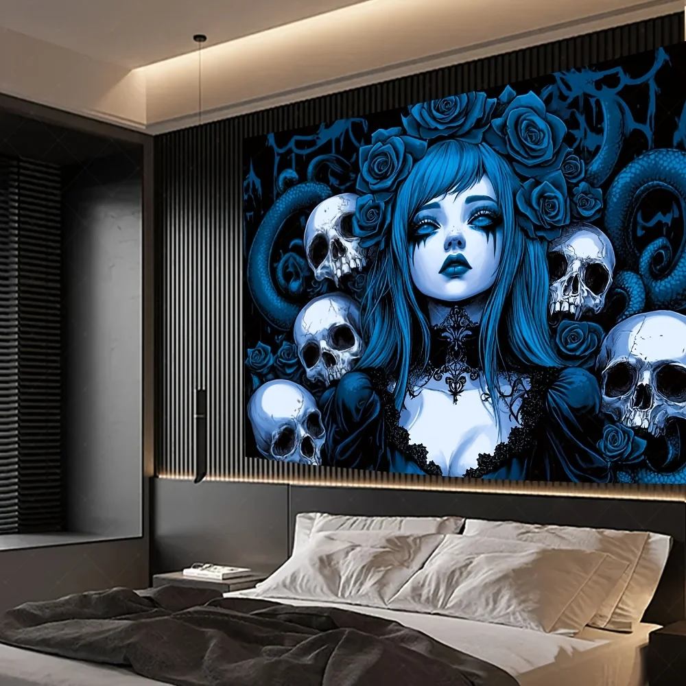 tapecaria-de-beleza-gotica-–-cranios-azuis-rosas-obras-de-arte-detalhadas-e-atmosfera-misteriosa-para-decoracao-de-casa-escura-e-inspiradora