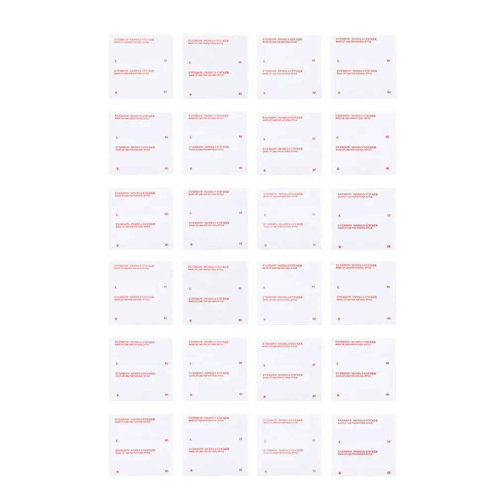 96pcs 일회용 눈썹 스텐실 키트 흰색 부직포 메이크업 도구 셰이퍼 눈썹 용 재사용 가능한 템플릿 스텐실