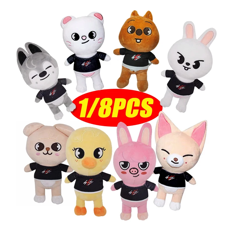 

Kawaii Skzoo Plush Toys Stray Kids Soft Stuffed Animal Plushies Cartoon Character Doll Companion Gift For Halloween Christmas