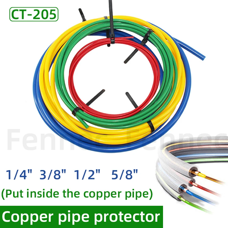 Air Copper Pipe Protector CT-205 PE Plastic Pipe Bending Tool 4M Anti-Deformation Copper Pipe Protection Non-Deformation