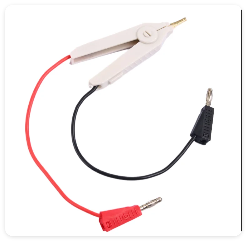 LCR SMD Test Clip Alligator Clamp 90mm Kelvin Copper Gold Plate Clip Tester For LCR Bridge Meter Inductor Capacitor Accessories