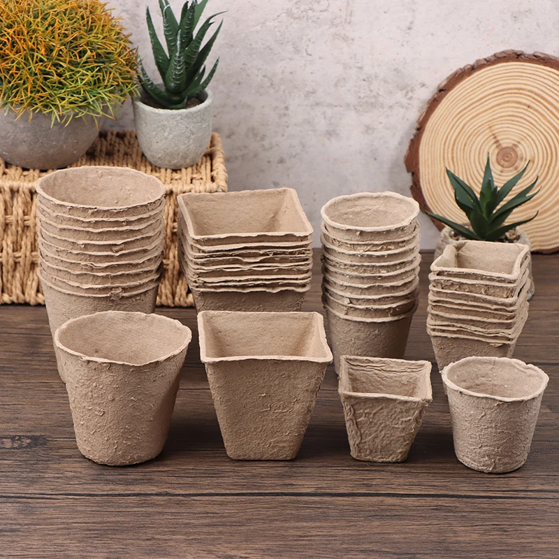 10Pcs Plant Paper Pot Starters Nursery Cup Herb Kit For Home Cultivation Plants Flower Organic Biodegradable Plant