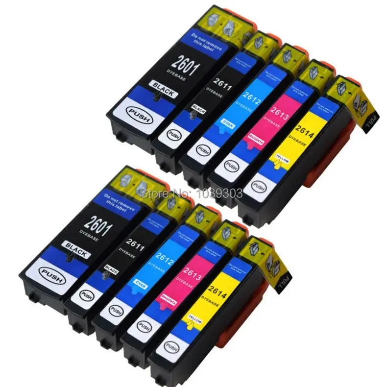 

10PK Hi-yield T2601 Ink Cartridge Compatible for Epson XP600 XP605 XP700 XP800 XP510 XP615 XP610 XP820 XP520 XP620 XP625