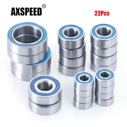 AXSPEED 22Pcs Wheel Hub Sealed Bearing Kit for Team Associated B6.2 1/10 RC Buggy Car Upgrade Parts