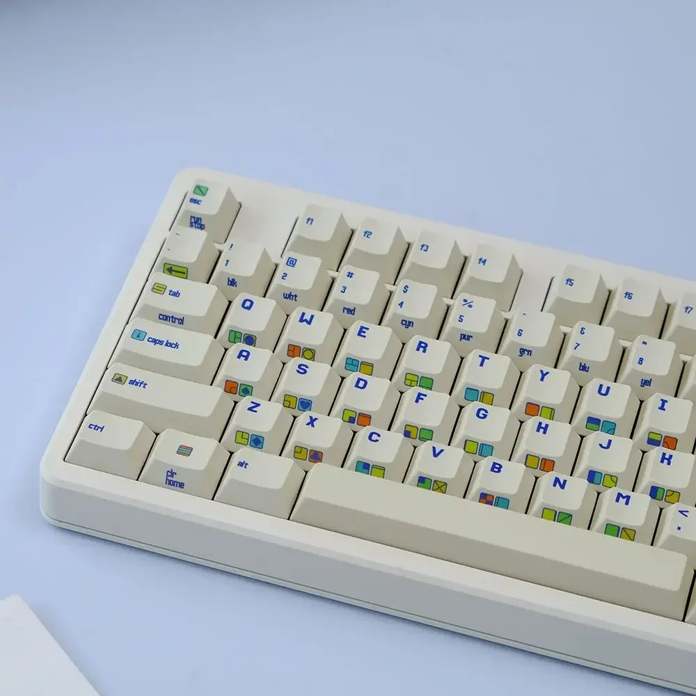 

Original height side engraving sublimation C64R2 personality retro keycap mechanical keyboard 68/75/84/104