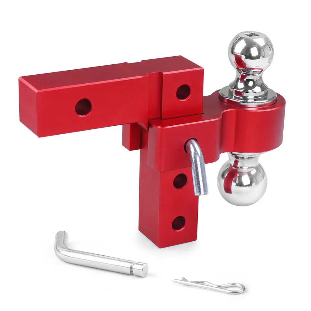 

Регулируемое сцепное устройство для прицепа 6 дюймов, с регулировкой высоты 6 дюймов (опускание/подъем), для трактора, с фиксаторами, двойной шаровой опорой 2 и 2-5/16 дюйма