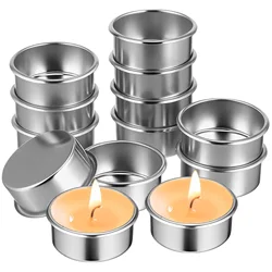 20 Pcs Decorative Scented Cup Simple Style Diy Wax Cups Iron Tealight Cup Desktop Tealight Holder Retro Home Decor