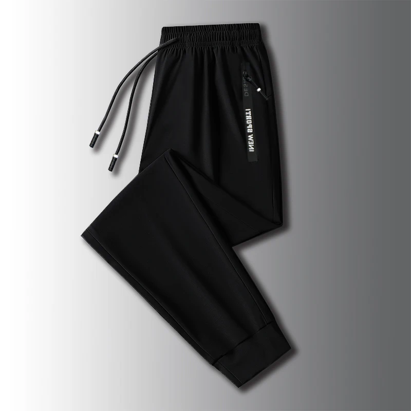 Pantalones deportivos minimalistas de felpa para hombre, pantalones casuales cálidos a prueba de viento, cintura elástica, bolsillo de Color sólido,