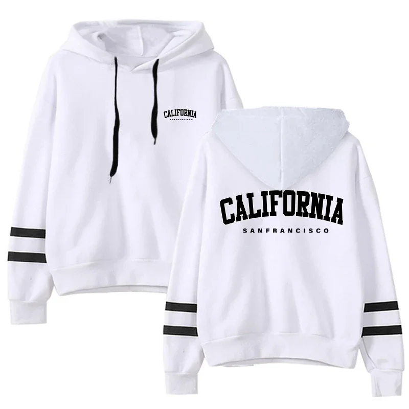 Autumn Winter Versatile Pullovers Hot Sale Hoodies Stripe Women Sweatshirts Style Fashion Casual Sports Daily Simplicity Quality