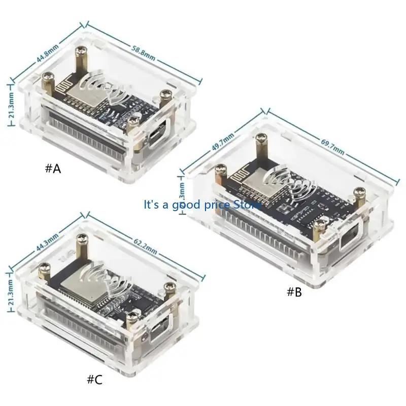 Easy Access Clearly Case Enclosure for NodeMcu Lua CP2102/CH340G ESP32 30Pin