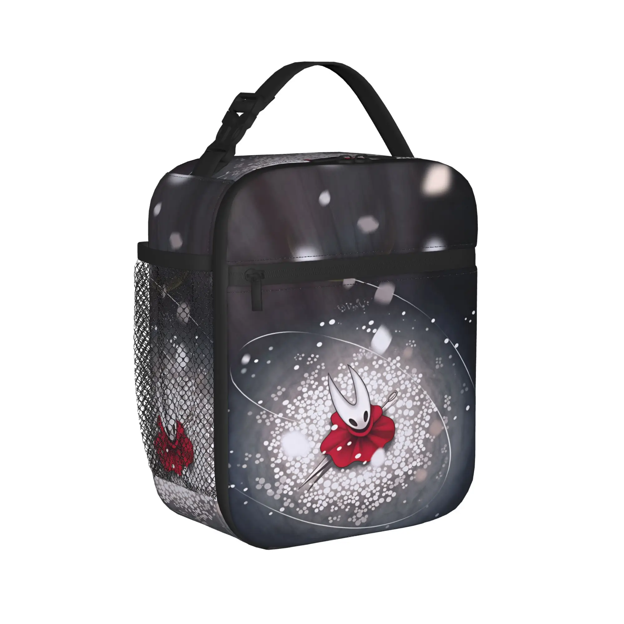 Hollow Knight Lunch Bag  Fashion Lunch Box Outdoor Picnic Portable Thermal Tote Handbags For Men Oxford Graphic Cooler Bag