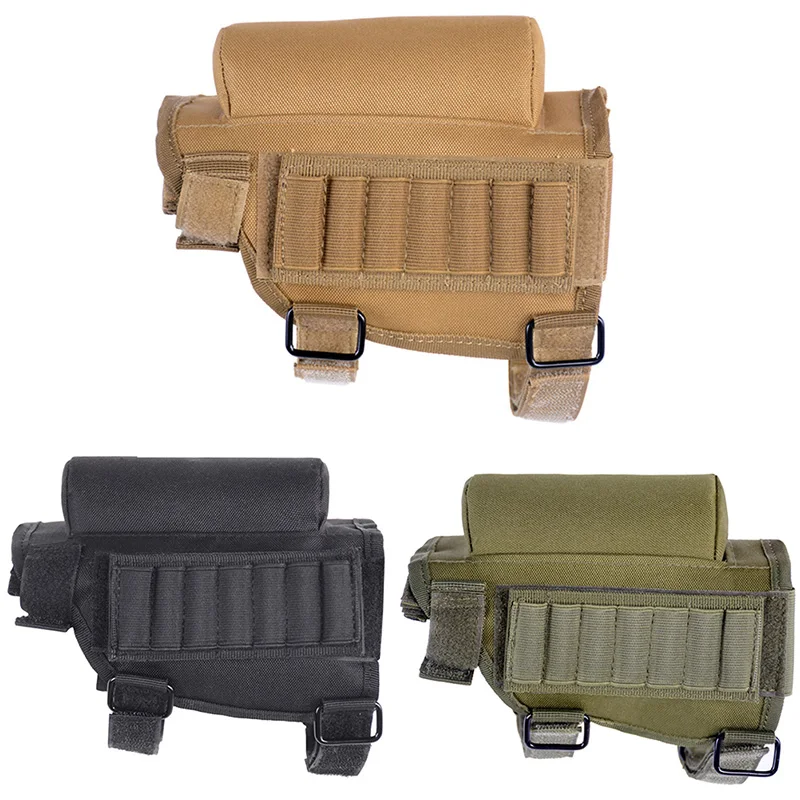 

Rifle Shotgun Tactical Buttstock Cheek Rest Shooting Pad Cartridges Holder Pouch