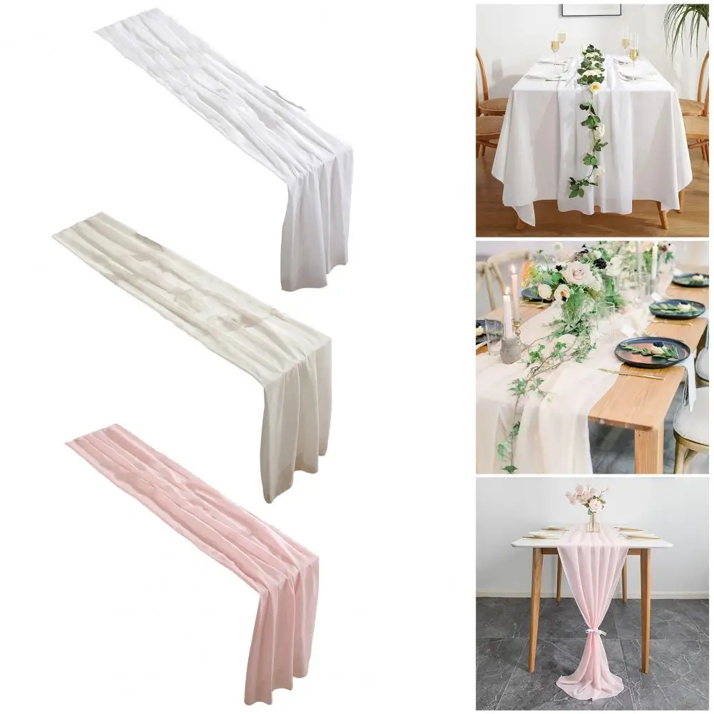 Wedding Table Runner Bridal Shower Table Decoration Elegant Sheer Tulle Table Runner for Wedding Bridal Shower Party Long