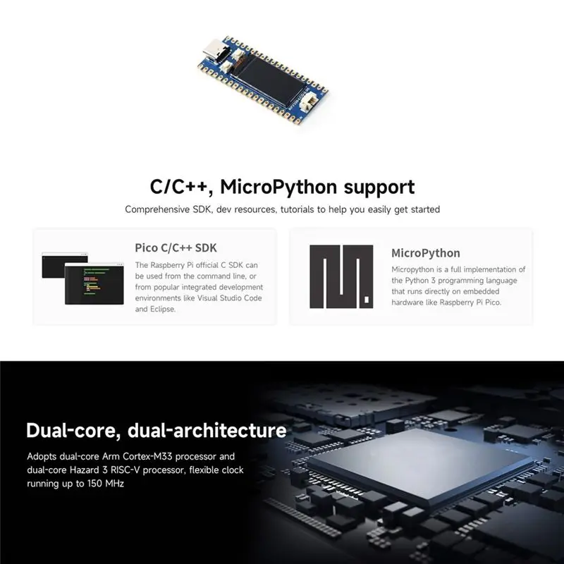 ABRI-RP2350-LCD-0.96 Development Board, With 0.96Inch Display, 160X80 Resolution, Based On RP2350A Microcontroller