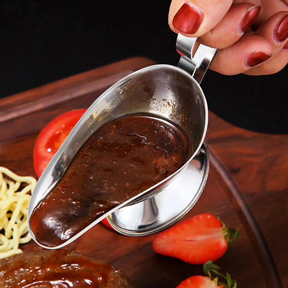 

2pcs Stainless Steel Cups For Restaurant Multifunctional Sauce Dispenser For Steak Tomato Salad Sauce Dipping Bowl Serving
