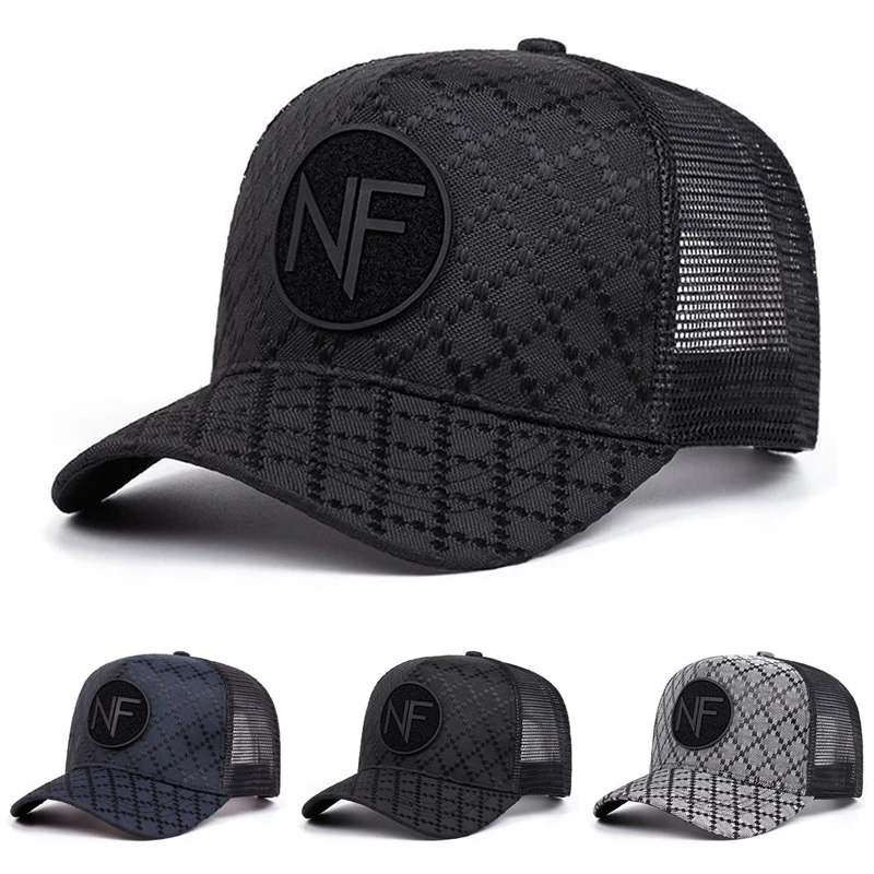 2026 Neue Personalisierte Mode-Netzmütze NF Karierte Bestickte Baseballkappe Outdoor Tägliche Dekoration Sonnenschutz-Mütze Unisex Hip-Hop-Mütze