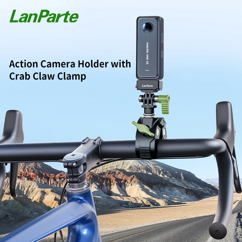 Lanparte Quick Release Action Camera Crab Clamp Holder Camera Mount for Insta 360 for Gopro