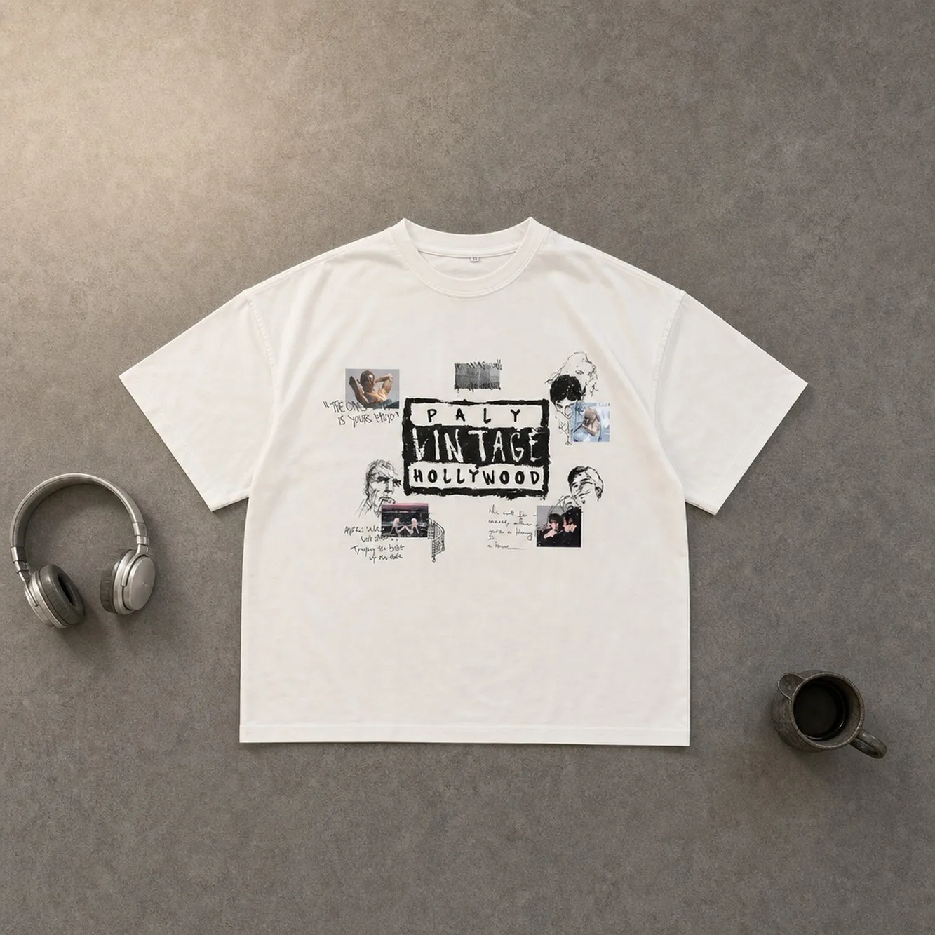 Men's Summer Short Letter & Hollow Print Crew Neck Short Sleeve Loose Fit T-Shirt