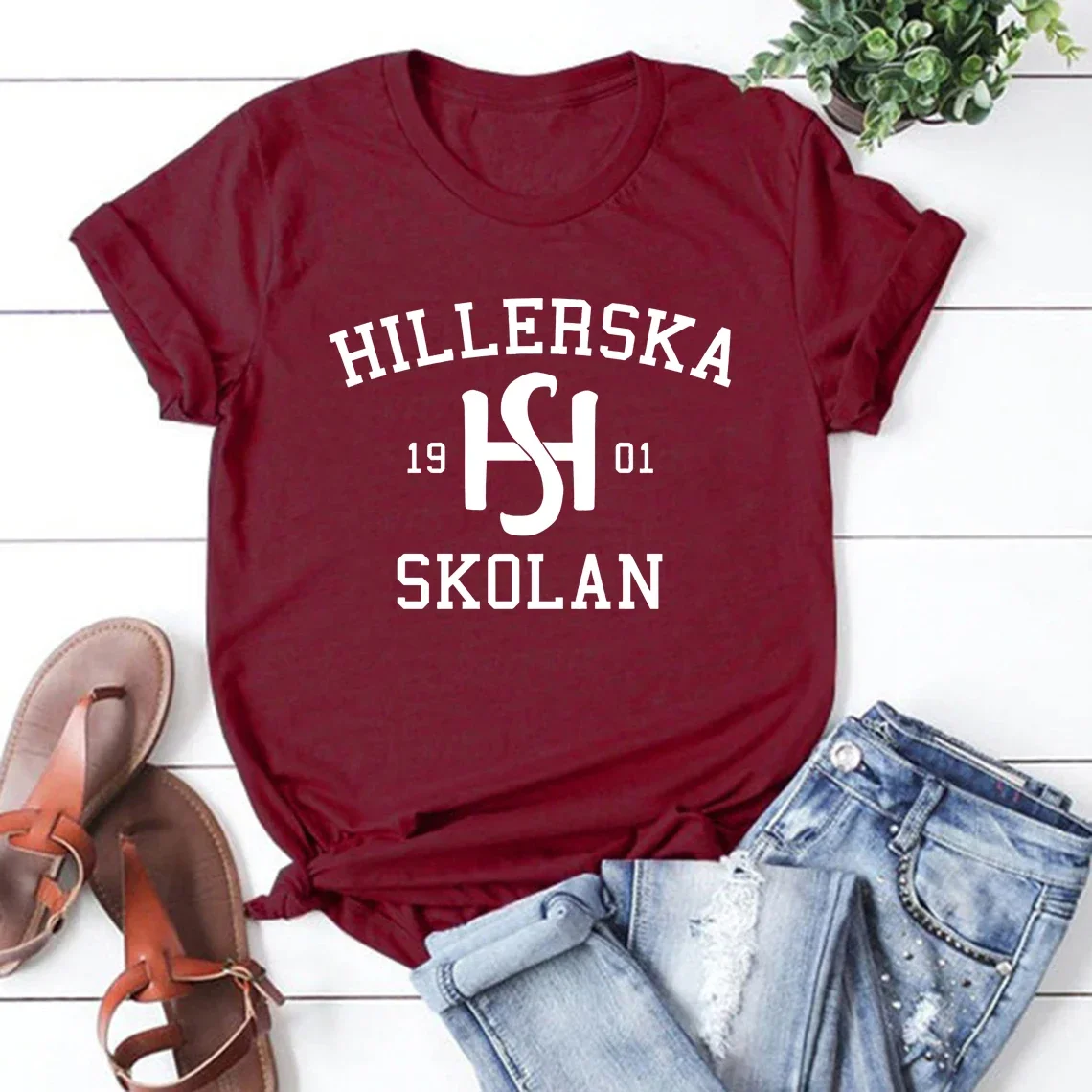 Y2k Short Sleeves Sunmmer T Shirt  Young Royals Hillerska Skolan Cotton Graphic T Shirts Women Short Sleeve Tees Streetwear Top