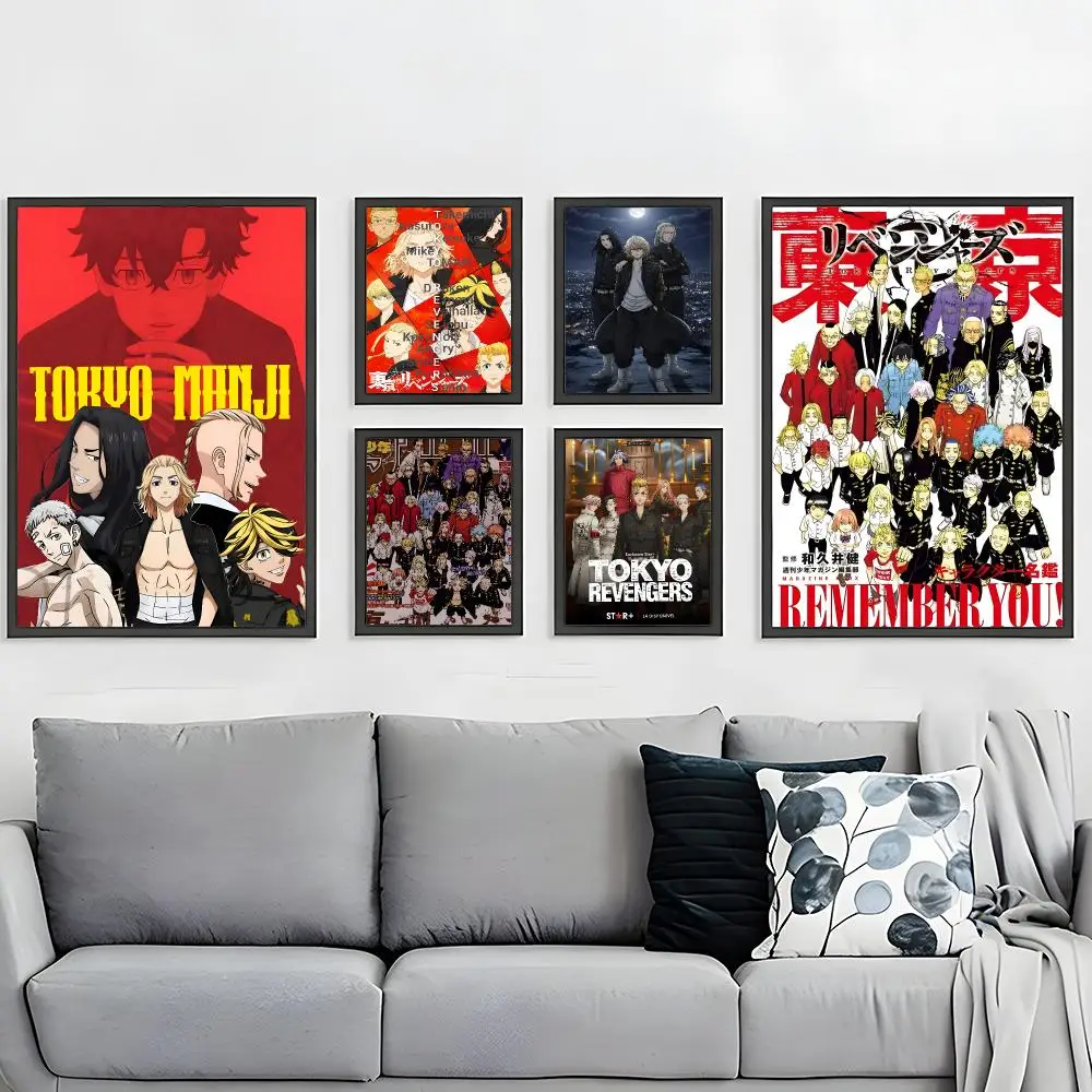anime Tokyo Revengers Poster HD Waterproof Self-Adhesive Wall Art – Multi-Scene Use, Top Gift Pick