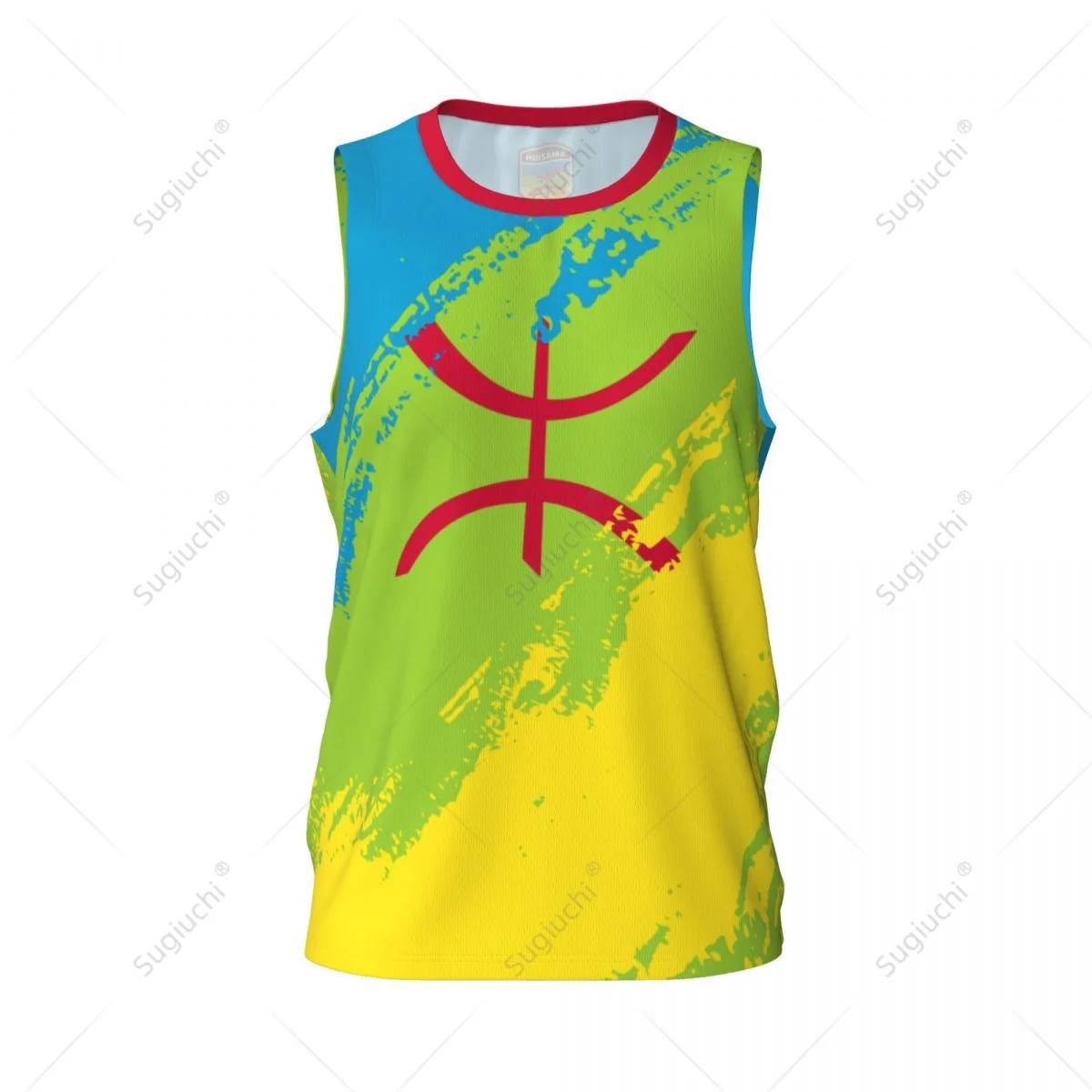 Men Basketball Sports Amazigh Berber Flag Running Fitness Multifunction Jersey Sleeveless shirt Custom Name Nunber Exclusive