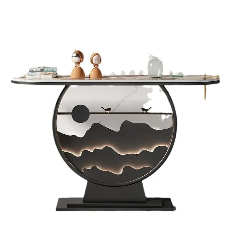 New Chinese style, against the wall, modern, simple, end view table, light luxury style