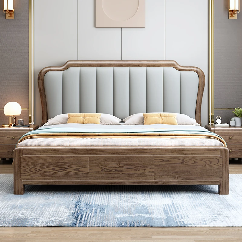 

Aestheticshigh End Double Bed Frame French Lazy Fashionable Confortable Bed Headboard Apartment Cama De Casal Nordic Furniture