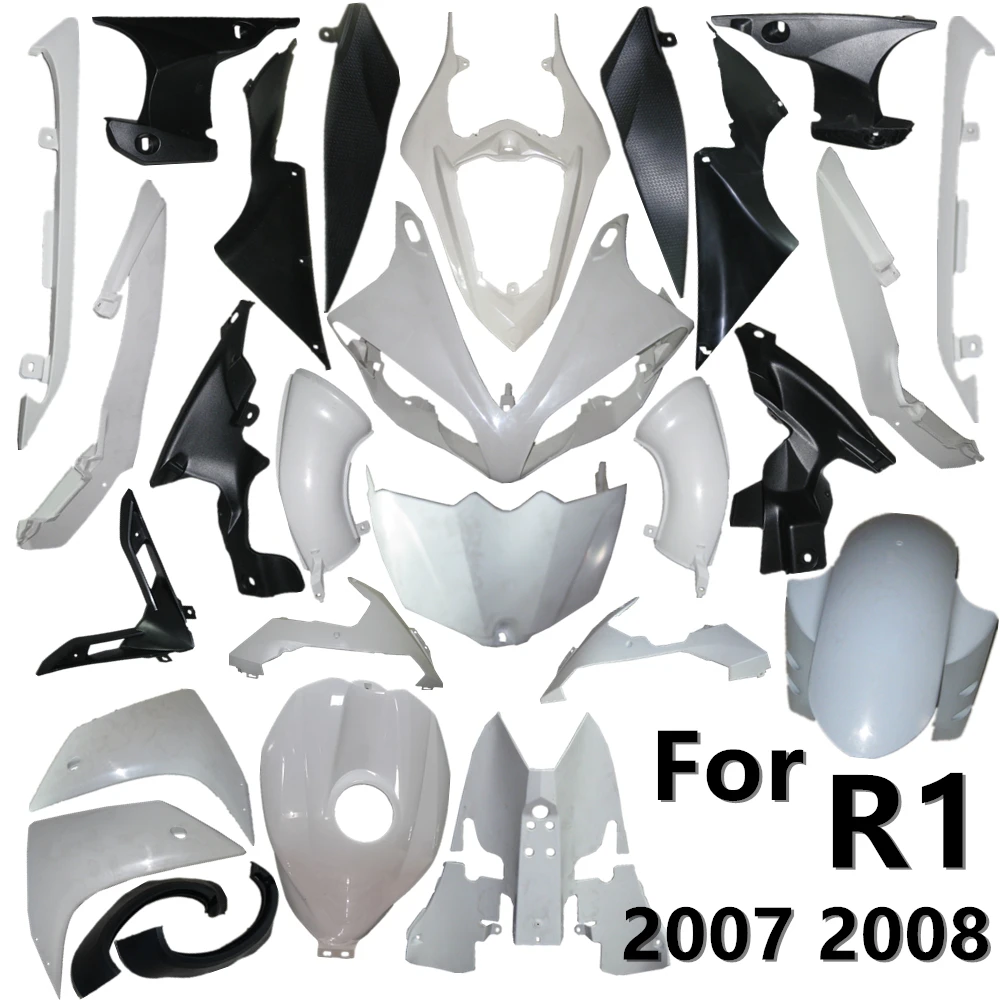 Bodywork Fairing Unpainted Components Injection Molding ABS Cowl Body Plastic parts For Yamaha YZF 1000 YZF R1 2007 2008