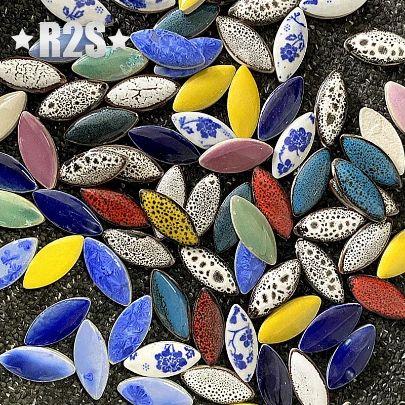 1kg Mix color Irregular Ceramic Mosaic Tiles DIY Mosaic Making Stones for Craft Hobby Arts Wall Decoration Petal arte