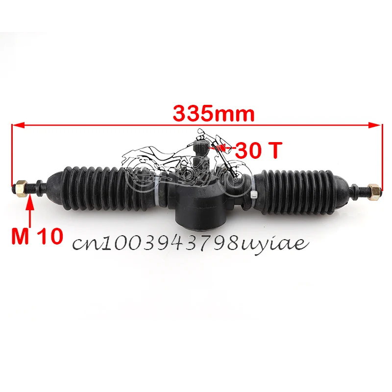 320mm Go Kart Threaded DIY Professional Parts Metal Vehicle Accessories Steering Gear Pinion Assembly Durable Solid Shaft Rack