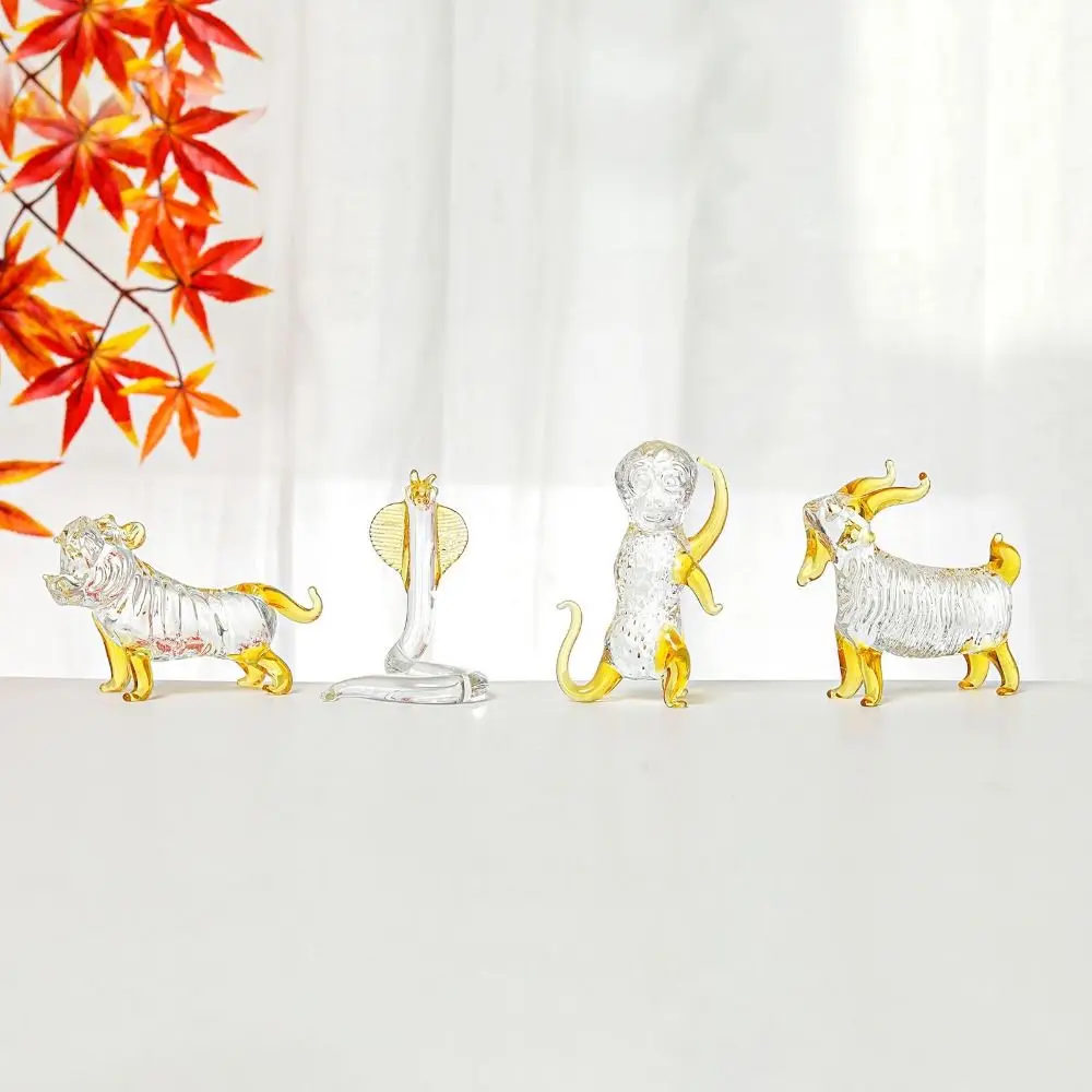 3D Crystal Zodiac Figurine Exquisite Handcarved Crystal Dragon Sculpture Traditional Chinese Animal Ornaments Living Room