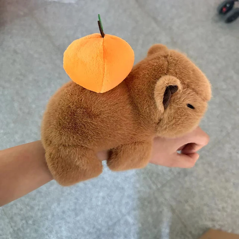 

Cute Capybara Clap Circle Toys Slap Snap Wrap Wristband Bracelet Capybara Plush Hand Ring Fun Pop Circles Kids Christmas Gift