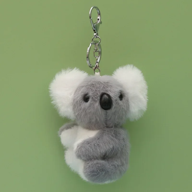 Creative Stuffed Toy Koala Keychains Cute Cartoon Plush Koala Interesting Key Chains Girl Schoolbag Decorations