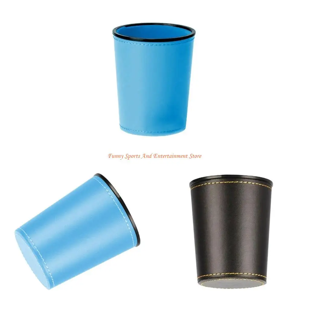 

C4DE Кубок из искусственной кожи, тихий шейкер, кубики для пабов, игровые принадлежности для вечеринок, простое использование