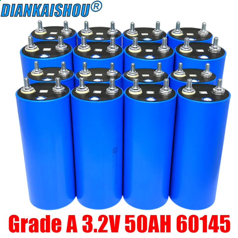 New Full Capacity 60145 3.2V 50Ah LiFePO4 Battery DIY 12V 24V EV RV Golf Cart Start Lithium Iron Phosphate Rechargeable Battery