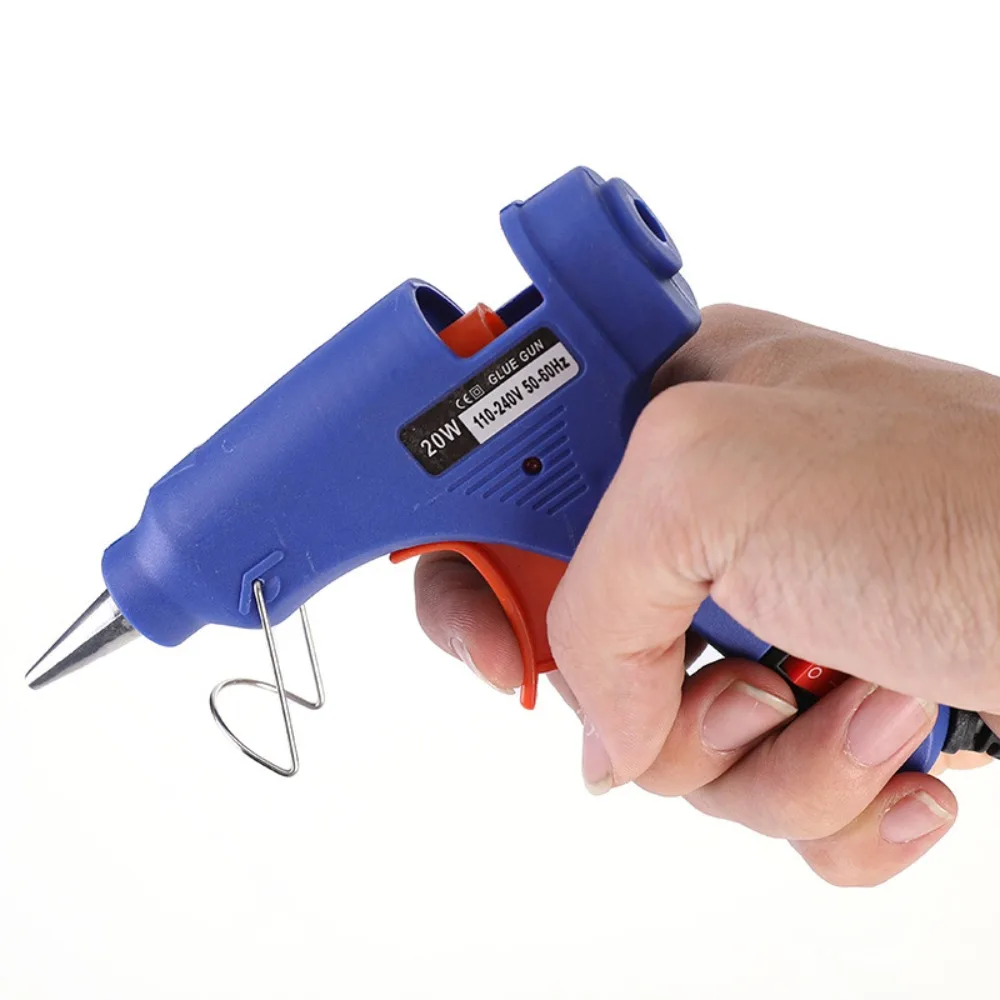 20W Hot Melt Glue Gun Mini Household Industrial Guns Heat Temperature Thermo Electric Repair Tool Use 7mm Glue Sticks