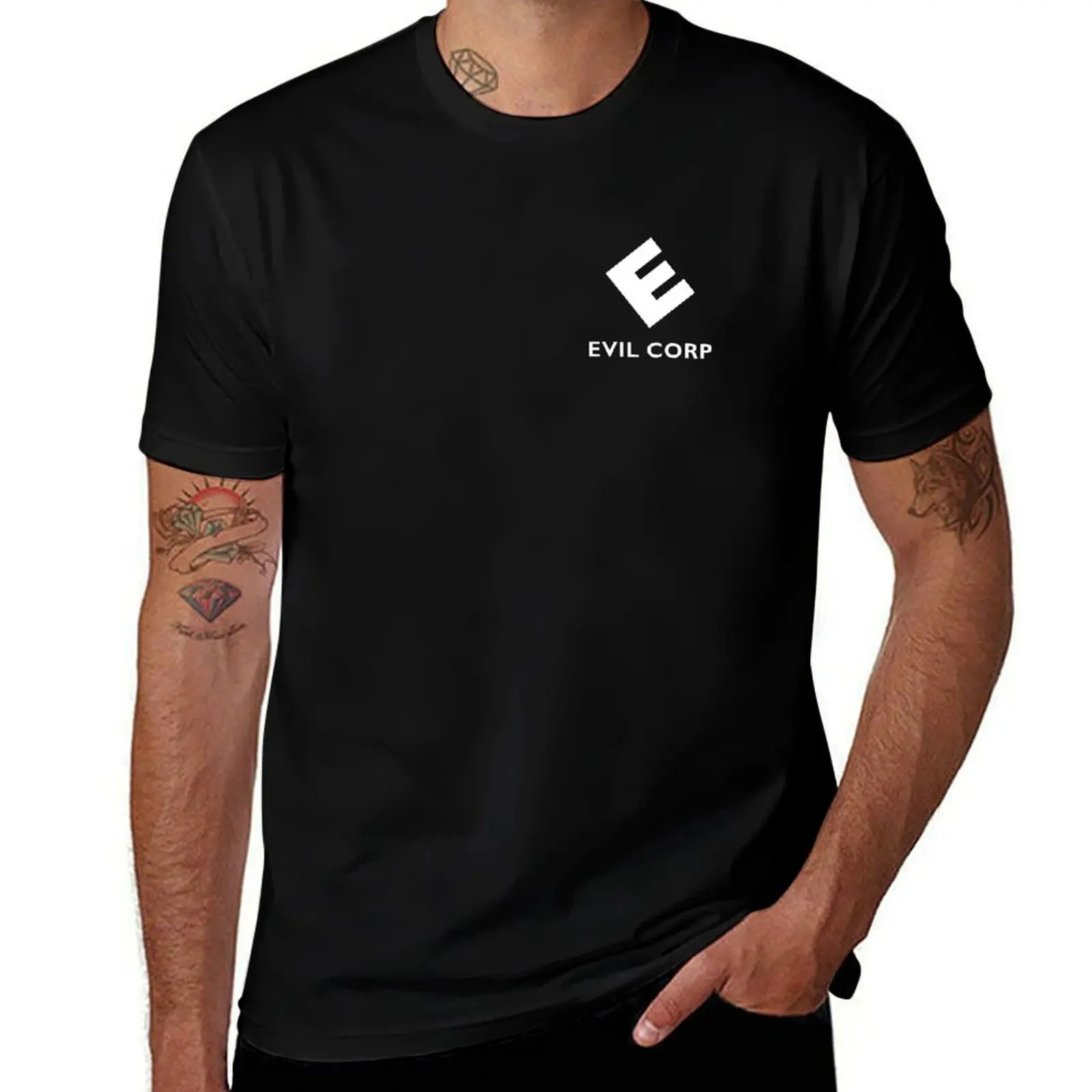 Mr. Robot E Corp. T-Shirt sports fans boys whites Men's t-shirt