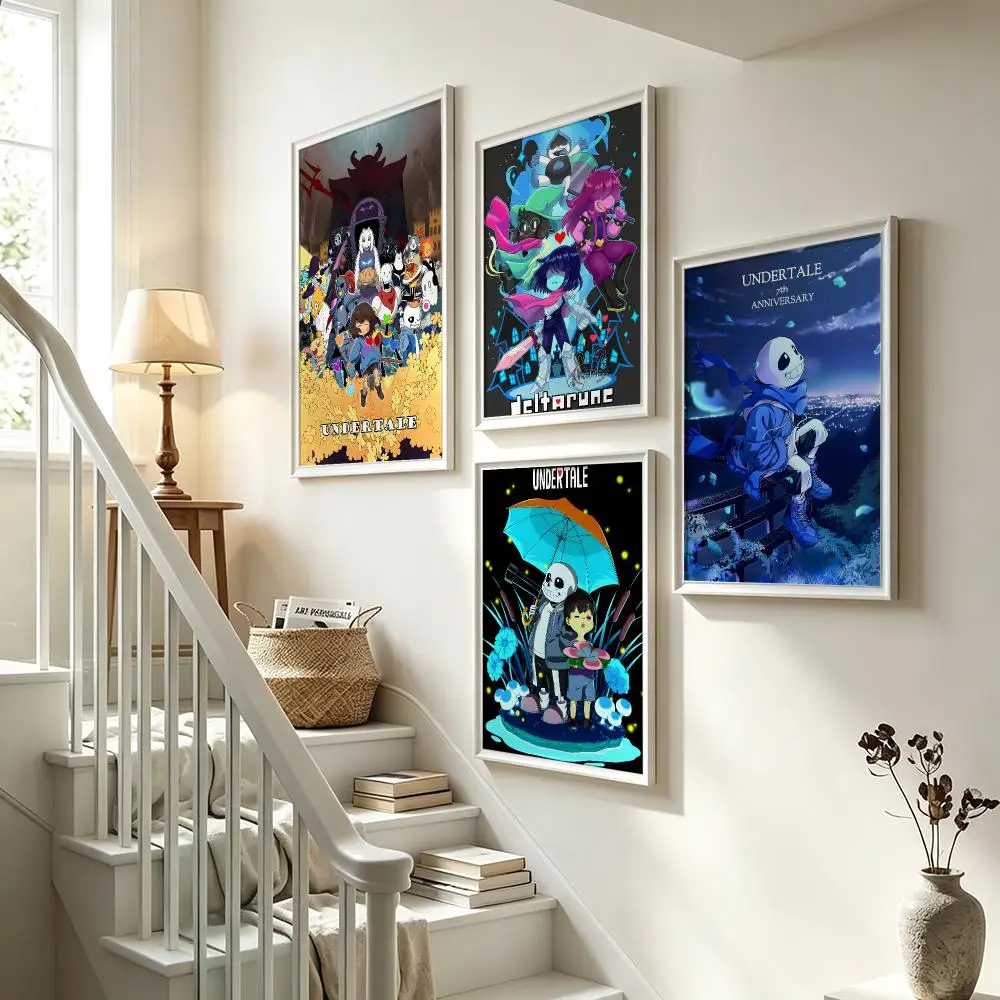 game Undertale Poster Poster HD Waterproof Self-adhesive Art Print Wall Decor for Bedroom Living Room Gift