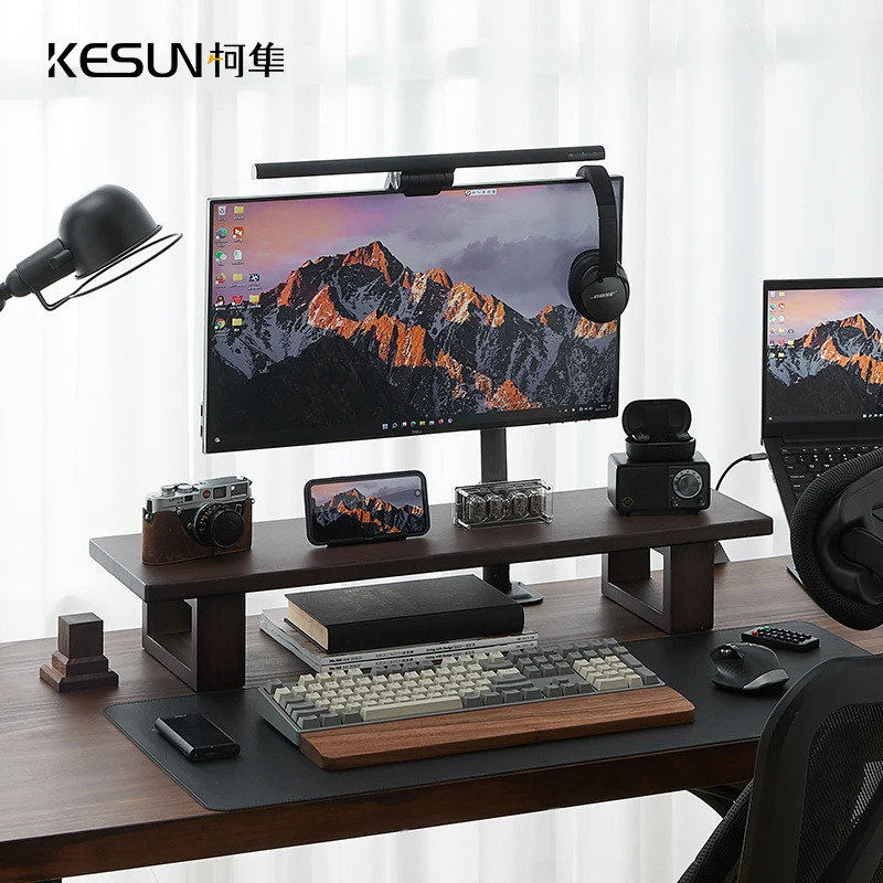 

Suitable forOF9D computer monitor height increase rack office desktop shelf shelf walnut color table monitor height increase