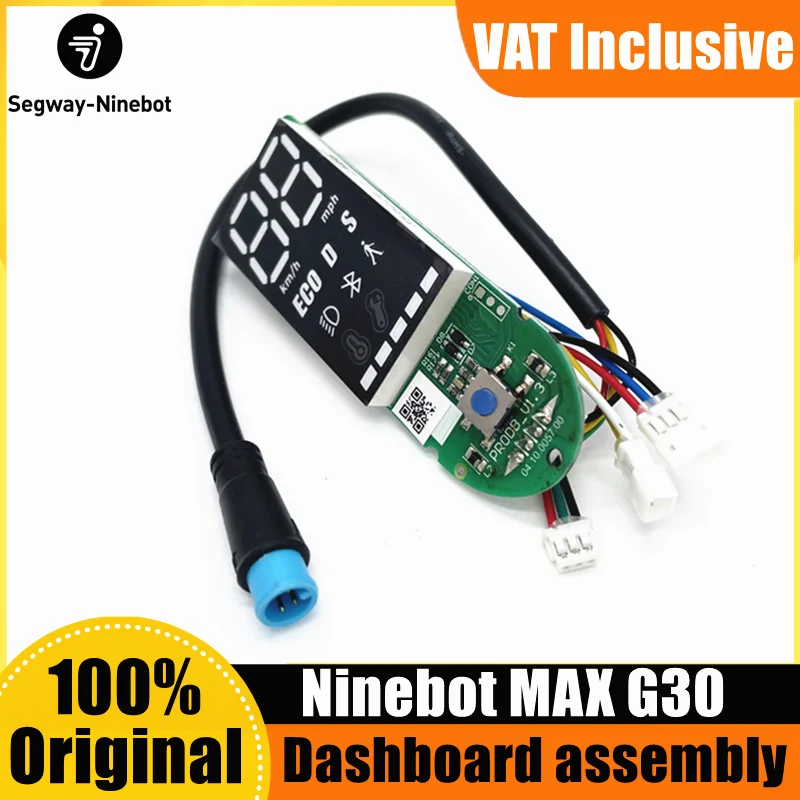 Original Instrument Dashboard Parts for Ninebot by Segway MAX G30 G30P Smart Electric Scooter Dashboard Switch Display Accessory