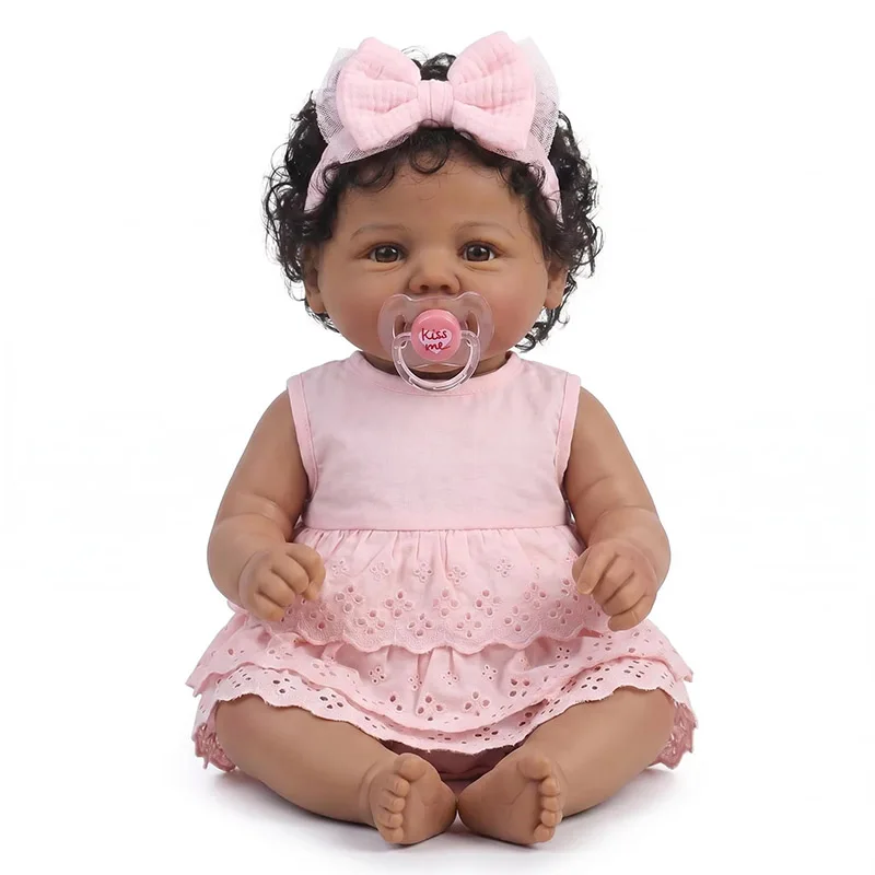 48cm-realistic-reborn-bebe-doll-vivienne-soft-dark-skin-silicone-cotton-body-baby-doll