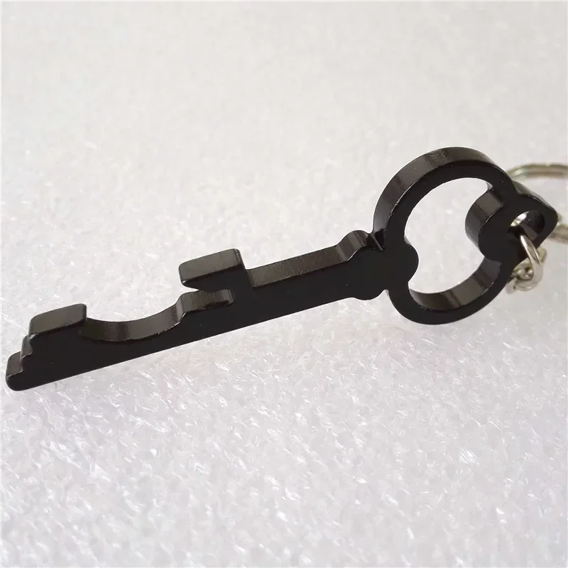 Metal Key Shaped Bottle Opener Outdoor EDC Wine Beer Can Opener Durable Keychain Creative Keyring