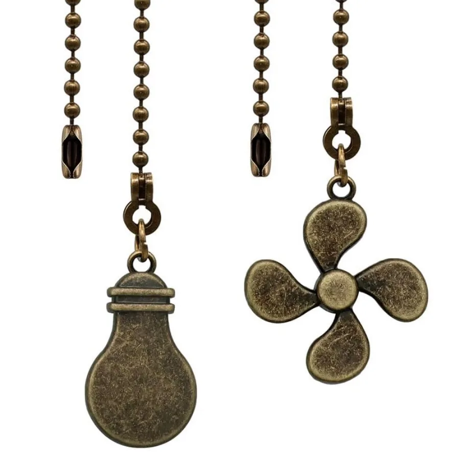 

Ceiling Fan Chain Extender Set, 12 Inch Ornaments Extension Chains with Decorative Light Bulb and Fan Cord