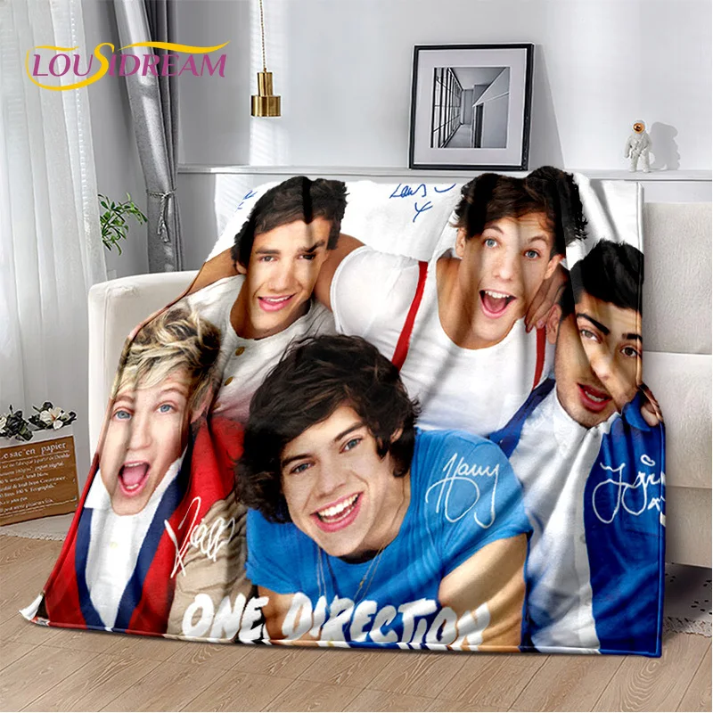 3D One-Direction Rock 1D Combinatio HD Soft Flannel Blankets,Throw Blanket Comfortable Blanket for Picnic Beds Sofa Home Bedroom