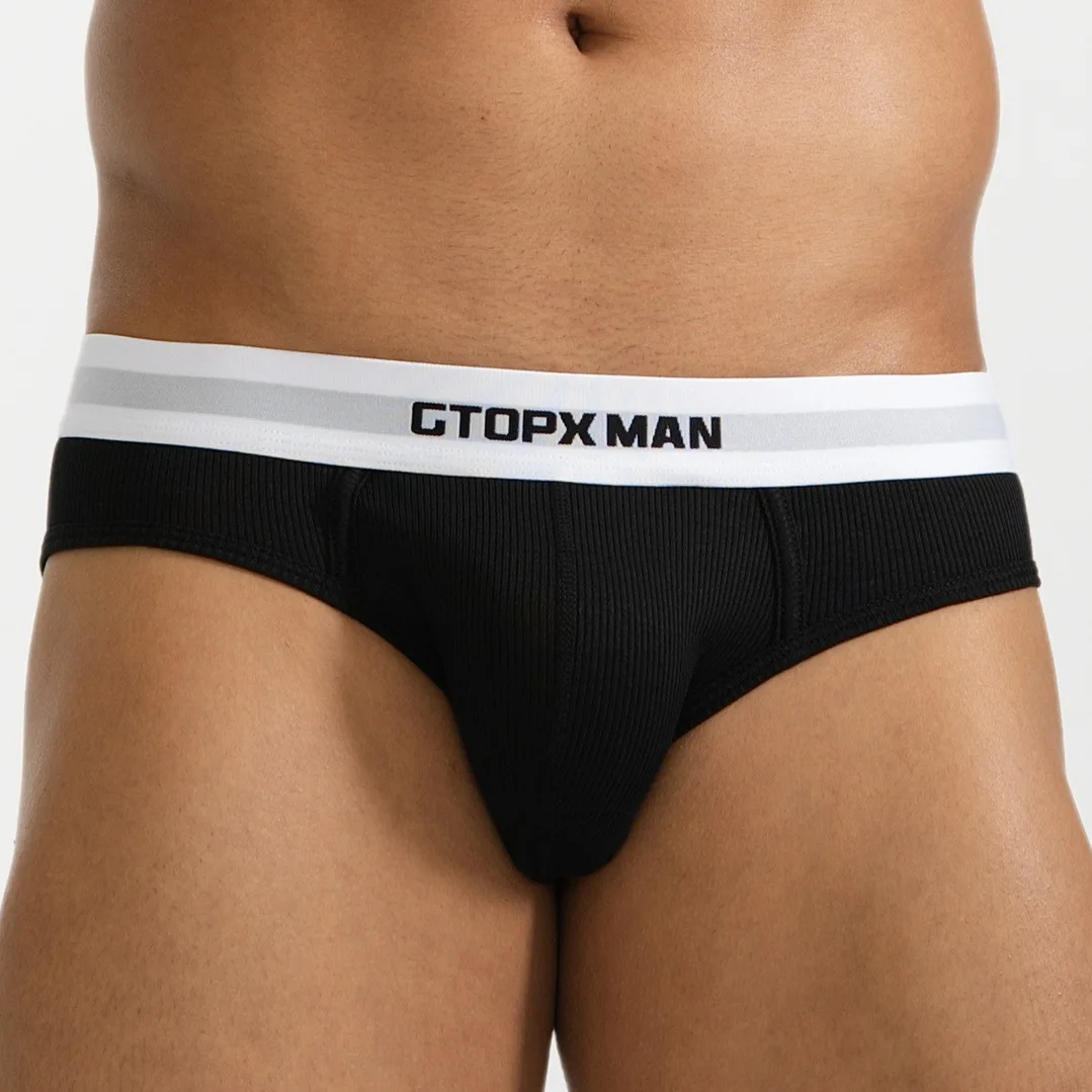 Men's threaded briefs human cotton fashion low waist classic men's briefs underpants GT467