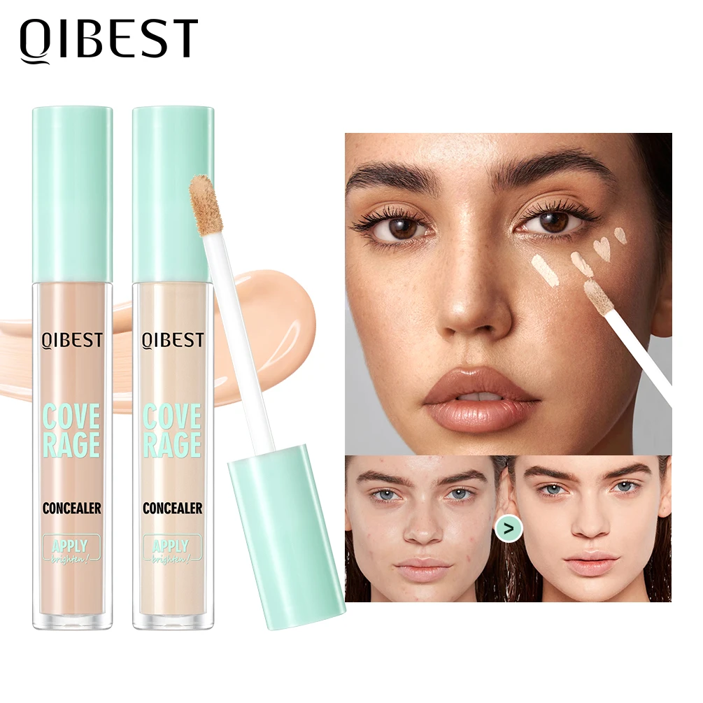 QIBEST Face High Coverage Concealer, mattes, flüssiges Make-up, vielseitig einsetzbare Creme, ölregulierend, zum Nachtragen, Make-up-Produkte für Frauen.