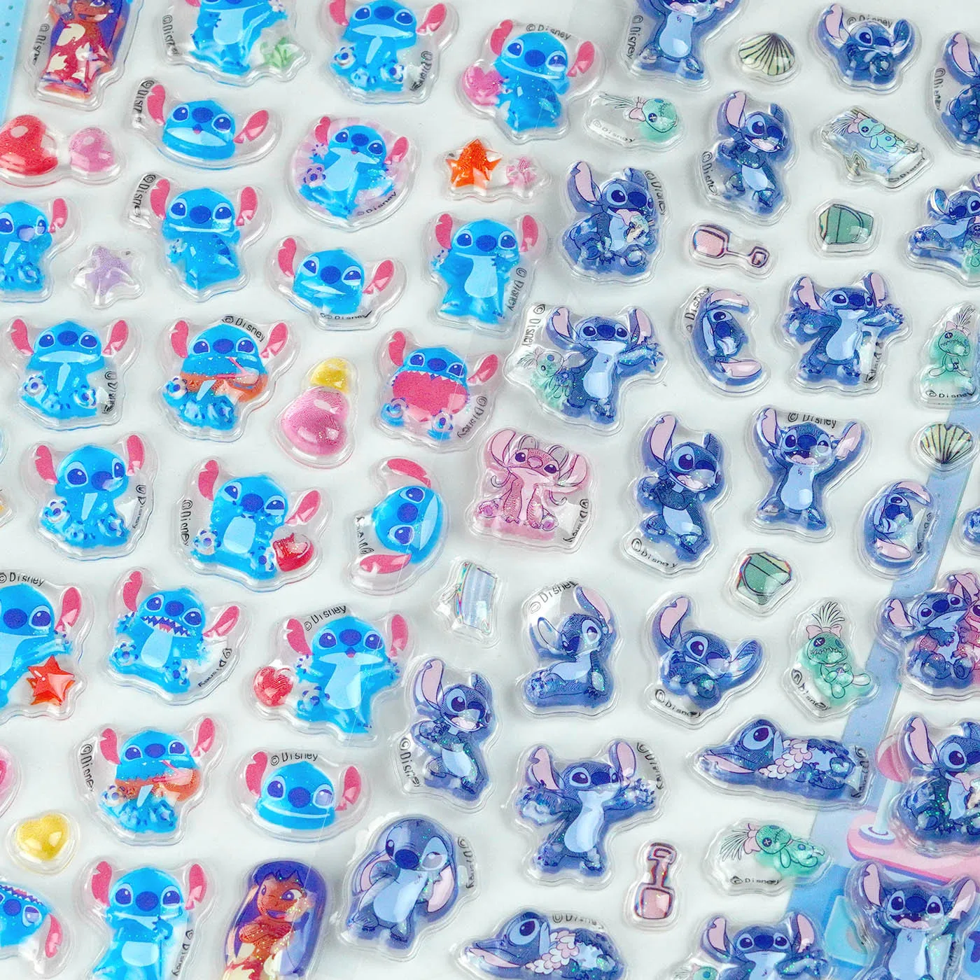 Authentic Stitch 3D Crystal Relief Stickers Stitch Phone Decoration 3D Stickers