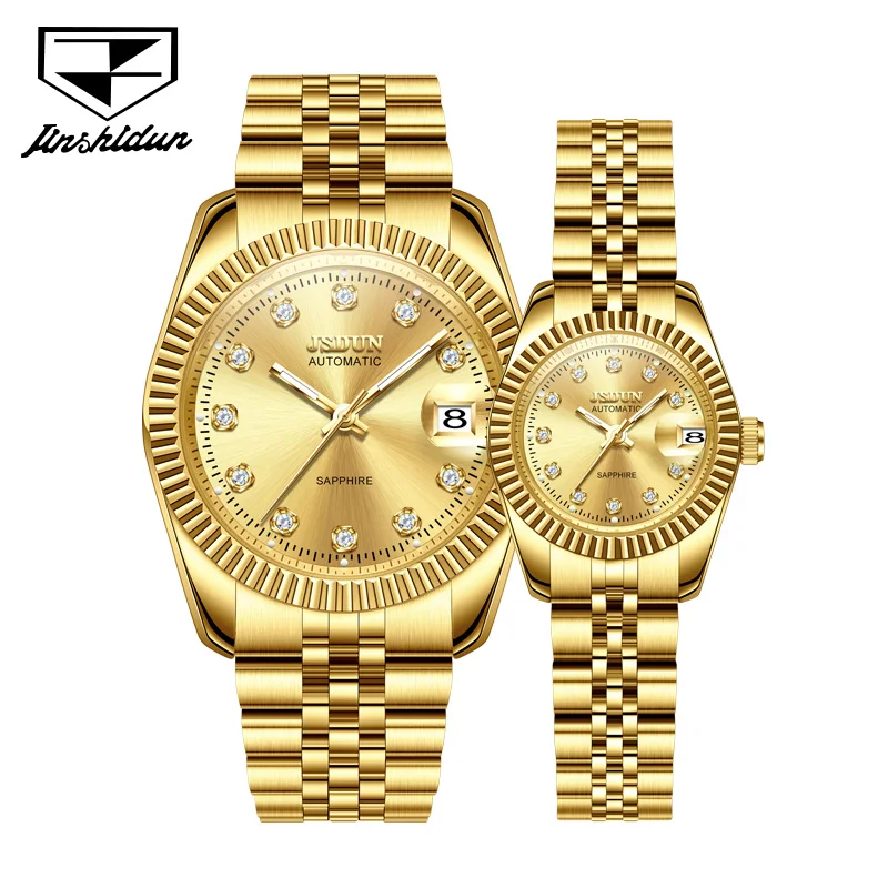 JSDUN 8737 Automatic Mechanical Couple Watches Original Luxury Men's and Women's Watch