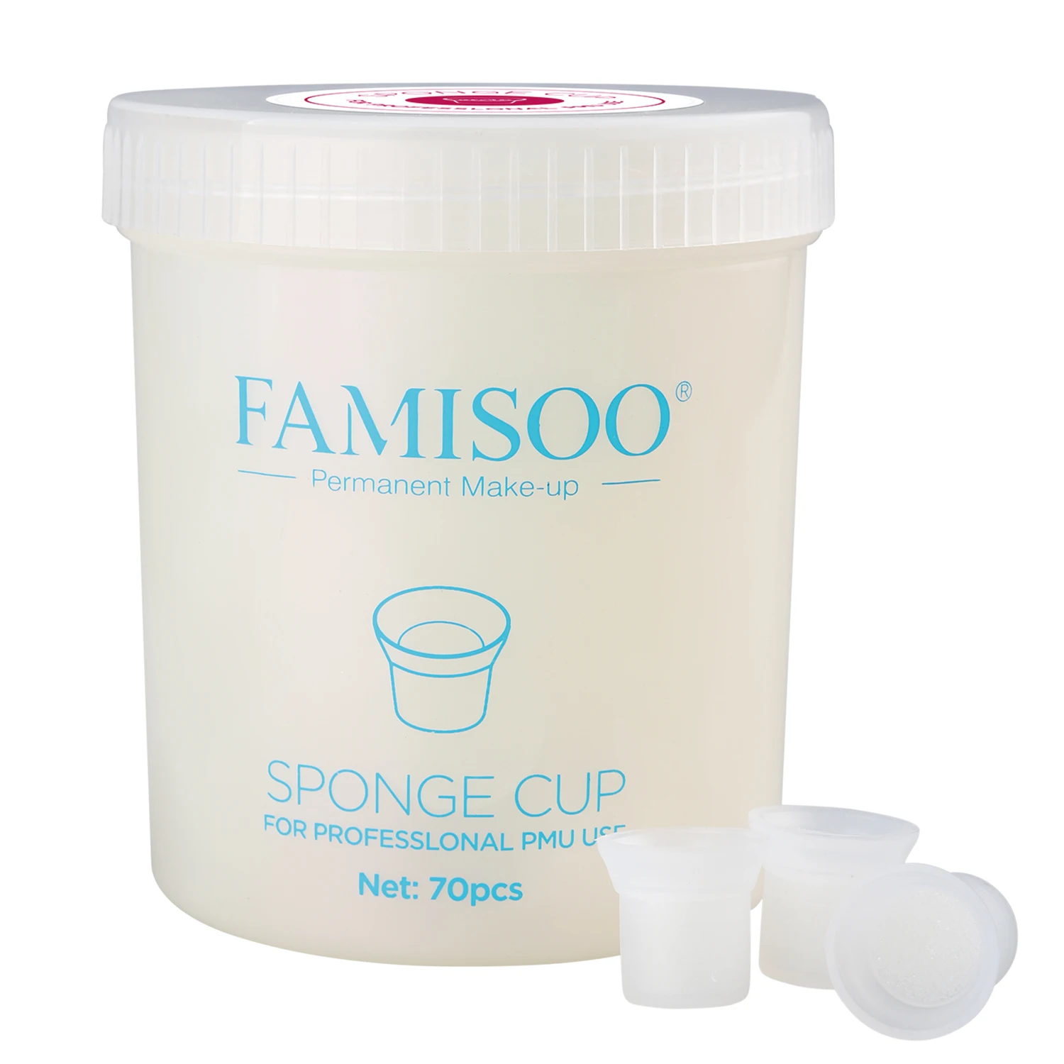 

35/70pcs Tattoo Ink Cup Disposable Microblading Pigment Glue Rings with Sponge Ink Cups Caps Permanent Makeup Tattoo Cups