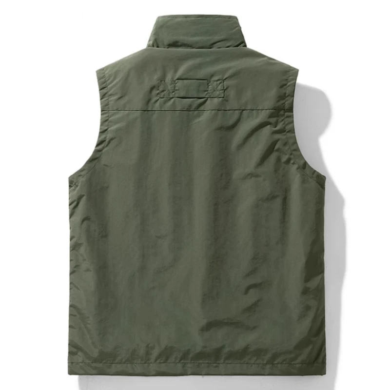 Seasonal thin outdoor casual vest men's multi pocket quick drying American vest photography fishing fashion vest